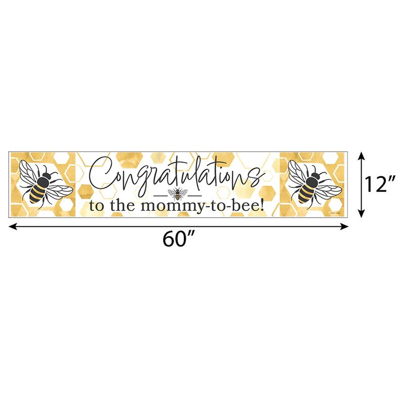 Big Dot of Happiness Little Bumblebee - Bee Baby Shower Decorations Party Banner, 2 of 8