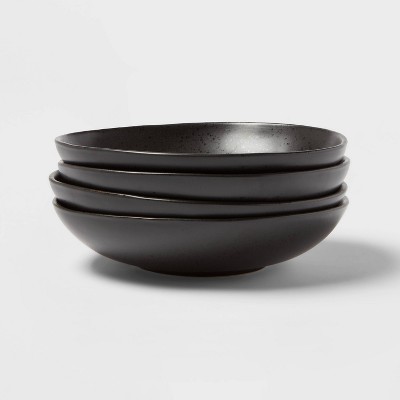 38oz 4pk Stoneware Houlton Dinner Bowls Black - Threshold™