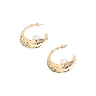 SOHI Women's California Gold Casual Pearls Drop Earring