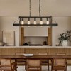 Dolonm 34-Inch Black Industrial Pendant Light with 5 E26 Bulb Sockets,(Bulb Not Included) - 3 of 4