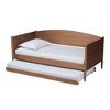 Twin Veles Wood Daybed with Trundle Ash Walnut - Baxton Studio: Mid-Century Design, Rubberwood Frame - 2 of 4