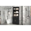 Ridstar 70 in. H Black Bathroom Cabinet with Two Doors and Drawers, Adjustable Shelf - 2 of 4