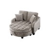GDFStudio Flavia Modern 51'' Detachable 2-Seater Corduroy Upholstered Chaise Lounge Sofa with Storage Ottoman - 3 of 4