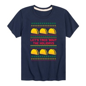 Boys' - Instant Message - Lets Taco Bout The Holidays Short Sleeve Graphic T-Shirt - 1 of 4
