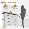 Dresser for Bedroom, Dressers & Chests of Drawers with 9 Wide Drawers, Tall Dresser with Ornately Carved Metal Handles - 2 of 4