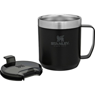 Stanley 12 oz Stainless Steel Classic Legendary Mug Black 2.0: Dishwasher-Safe, Portable Drinkware for Hot & Cold Beverages
