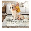 Washable Area Rug Modern Abstract Rug, Large Living Room Rug Non Slip Soft Colorful Floor Carpet Bedroom Rug For Nursery Kitchen Dining Room, Gray/Bl - 4 of 4