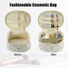 Unique Bargains Makeup Bag Cosmetic Travel Bag Make Up Brush Organizer Bag Marble Makeup Storage Toiletry Bag for Women 8"x6"x5" 1 Pcs - 2 of 4