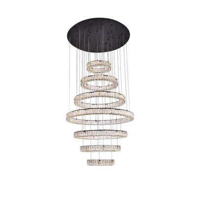Elegant Lighting Monroe 7 - Light Chandelier in  Black
