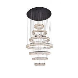 Elegant Lighting Monroe 7 - Light Chandelier in  Black - 1 of 4