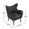 Single Sofa Chair, Accent Chair Upholstered Rolled Arm Living Room Bedroom Accent Chair With Oak Wood Legs For Living Room, Bedroom, Lounge - 4 of 4