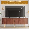 COUCHETA 70‘’ Modern TV Stand with Sliding Doors & Storage, Walnut Finish Media Console for TVs Up to 80 - 4 of 4