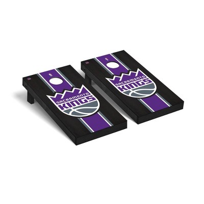 NBA Sacramento Kings Premium Cornhole Board Onyx Stained Stripe Version