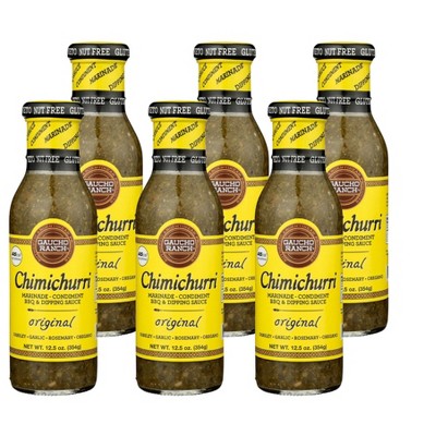 Gaucho Ranch Original Chimichurri Sauce - Case of 6/12.5 oz