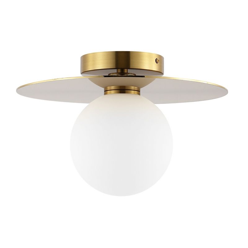 Finlay 12" Flush Mount - Painted Gold - Safavieh., 1 of 7