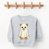 Watercolor Ghost Bear - Kids Toddler Sweatshirt and Kids Youth Sweatshirt - 2 of 2