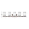 Toltec Lighting Nouvelle 5 - Light Vanity in  Graphite with 4" Square White Muslin Shade - 2 of 2