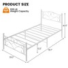Twin Bed Frames, Twin Size Bed Frame with Headboard, Heavy Duty Mattress Foundation with Steel Slats Support, No Box Spring Needed - 2 of 4