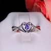 Christine Engagement Ring for Women Promise Heart Birthstone Cz Sterling Silver by Ginger Lyne - 2 of 4