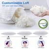 Itopfox Cooling Pillows Queen Size Set of 2, Shredded Memory Foam Pillows, Adjustable Firm Bed Pillows for Hot Sleepers with Removable Washable Cover - 4 of 4