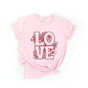 Simply Sage Market Women's Love Floral Short Sleeve Graphic Tee - 1 of 4