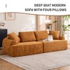 Fabric Full Sponge 4-Seater Combined Sofa with 4 Pillows and Deep Seat Comfort for Living Room - 4 of 4