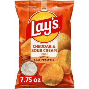 Lay's Cheddar & Sour Cream Flavored Potato Chips - 7.75oz : Target