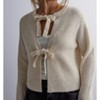 Clearlove Women Lightweight Cardigan Sweater Round Neck Long Sleeve Knit Tops Open Front Outerwear Coats - 2 of 4