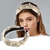 Unique Bargains Braided Faux Pearl Velvet Headband Hairband Accessories for Women 1.2 Inch Wide 1 Pc - image 2 of 4