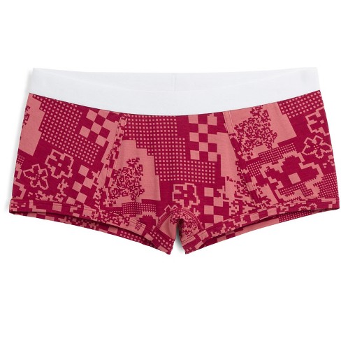 Tomboyx Women's Boy Short Underwear, Modal Stretch Comfortable Boxer Briefs, (xs-4x), Pixel Me
