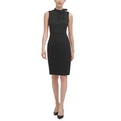 Calvin Klein Womens Bow Neck Bodycon Dress