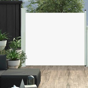 vidaXL Patio Retractable Side Awning 39.4"x118.1" Cream - 1 of 4