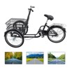 Topteng 20" Tricycle Shopping Three Wheel Bike with Children Seat & Basket - 3 of 4