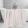 Smart Twist Viscose Cotton Blend Medium Weight Solid Thick Border Towel Set by Blue Nile Mills - 2 of 4