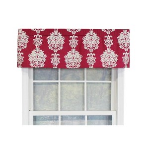 RLF Home Free Spin Tailored 100% Cotton with Fully Lined 3" Rod Pocket Valnance for Windows 50" x 14" Red - 1 of 4