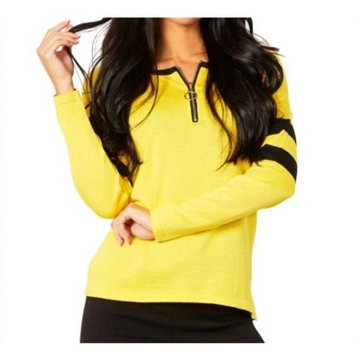 Women's Crew Stripe Zip Detail Top - Angel Apparel