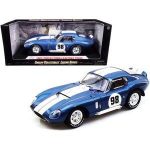 1965 Shelby Cobra Daytona Coupe #98 Blue 1/18 Diecast Model Car by Shelby Collectibles - 1 of 3