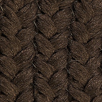 Mink Brown Braided Reversible Synthetic Runner Rug 2'x5'