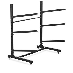 Freestanding Kayak Storage Rack, Indoor & Outdoor Heavy Duty Kayak Holder with 4 Lockable Wheels - 1 of 4