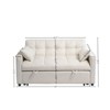 TIRAMISUBEST 3-in-1 Velvet Sleeper Sofa Pull Out Couch Adjustable Backrest Storage Pockets 2 Pillows Living Room Bedroom Guest Bed - 4 of 4