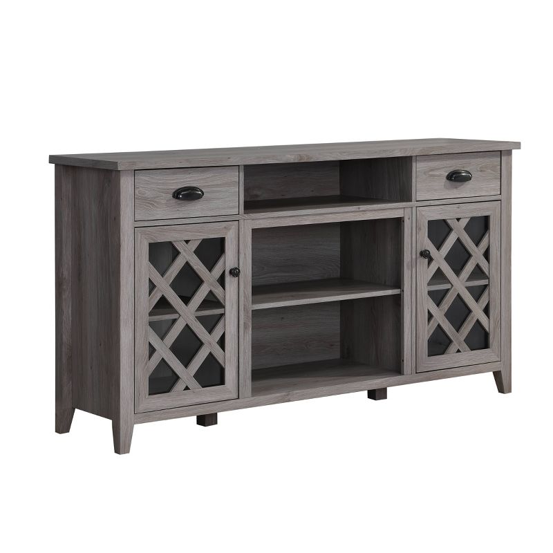 TV Stand for TVs up to 60&#34; Gray - Home Source, 1 of 6