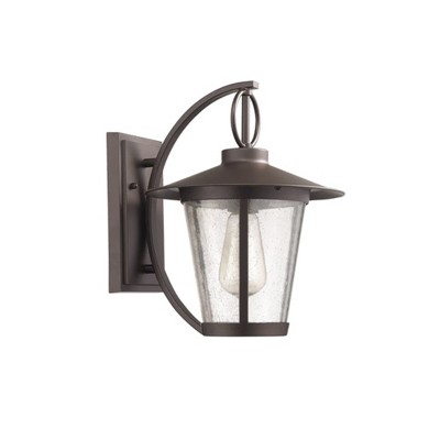 Chloe Lighting Caradoc Transitional 1 Light Rubbed Bronze Outdoor Wall Sconce 12" Height