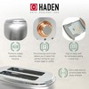 Haden Heritage 4 Slice Wide Slot Stainless Steel Toaster Bundled with 1.7 Liter Stainless Steel Electric Water Kettle, Steel & Copper - 4 of 4