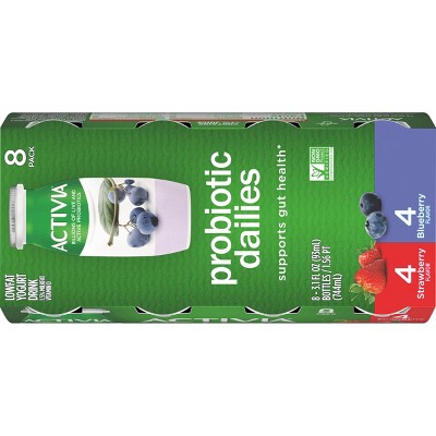 Activia Probiotic Dailies Strawberry &#38; Blueberry Yogurt Drink - 8ct/3.1 fl oz Bottles_4