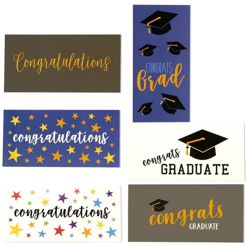 Best Paper Greetings 36 Pack Graduation Money Holder, Gift Cards with Envelopes for School & College (6 Designs), 5 of 8