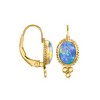 Ross-Simons Blue Opal Triplet Drop Earrings in 14kt Yellow Gold - 3 of 4