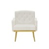 Grungis Velvet Accent Chairs,Tufted Living Room Chairs with Metal Legs,Comfy Chairs for Living Room,Bedroom - 2 of 4