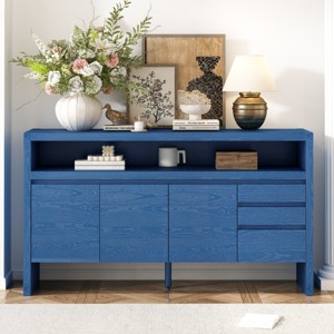MDF Storage Cabinet,Accent Cabinet with 3 Drawers and Open Shelf,Multi-Functional Storage Sideboard for Entryway or Living Room-Cuddlewood - 1 of 4