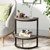 Tribesigns 2-Tier Semi Circle End Accent Table - image 2 of 4