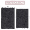 Bell Flower Collection Tufted Bath Rugs, Extra Soft and Absorbent, Non-Slip Bath Mats, Machine Washable Bath Mats, and Tub, 2 Piece Set(M+L), Gray - 3 of 4
